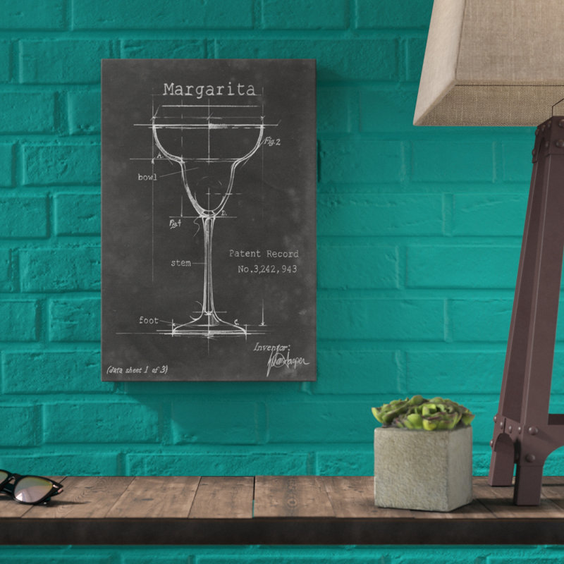 Steelside™ Barware Blueprint VI by Ethan Harper Wrapped Canvas